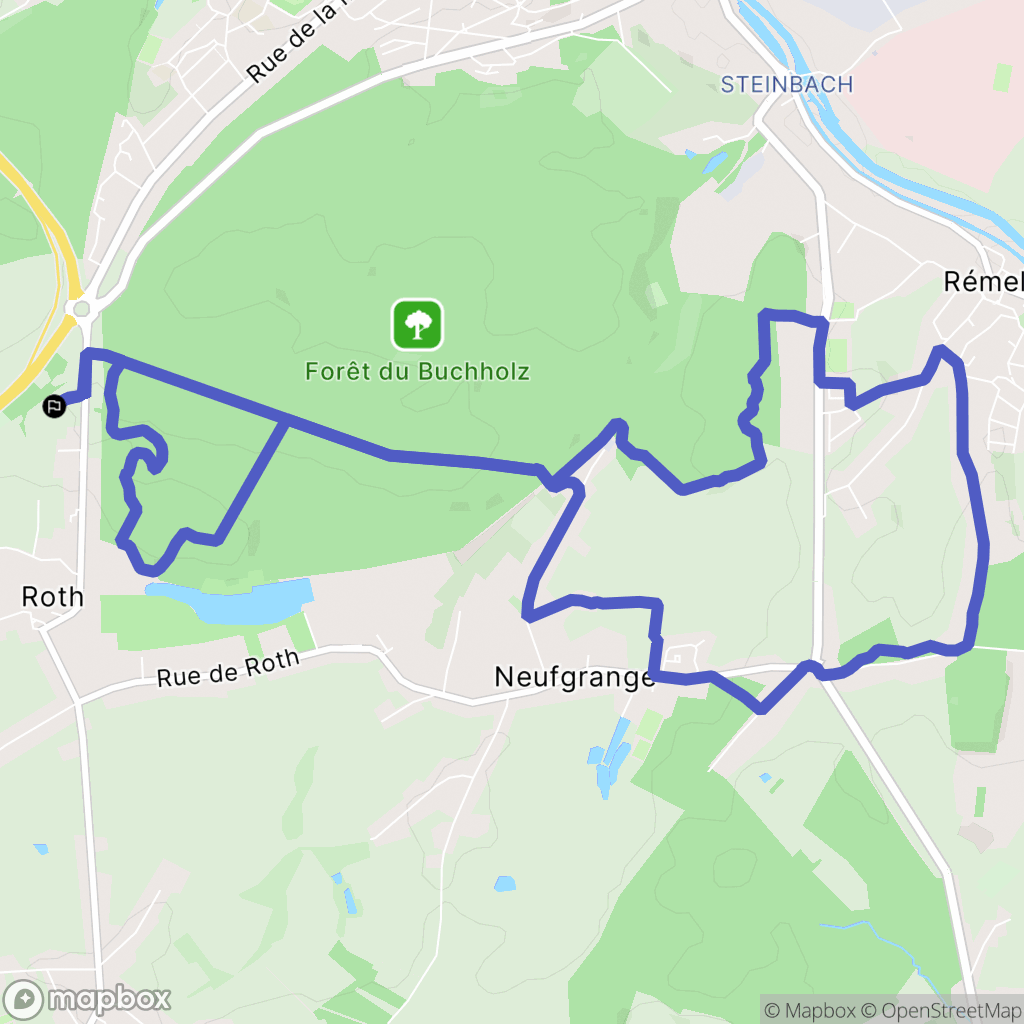 Hambach : carte du parcours de randonnée - France