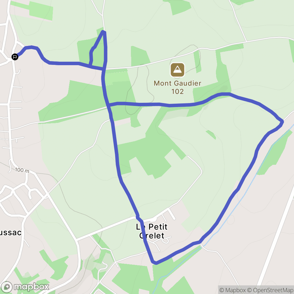 Magnac-sur-Touvre : carte du parcours de randonnée - France