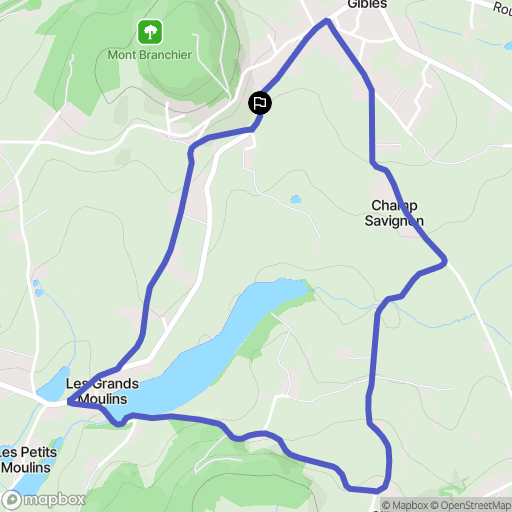 Gibles : carte du parcours de randonnée - France