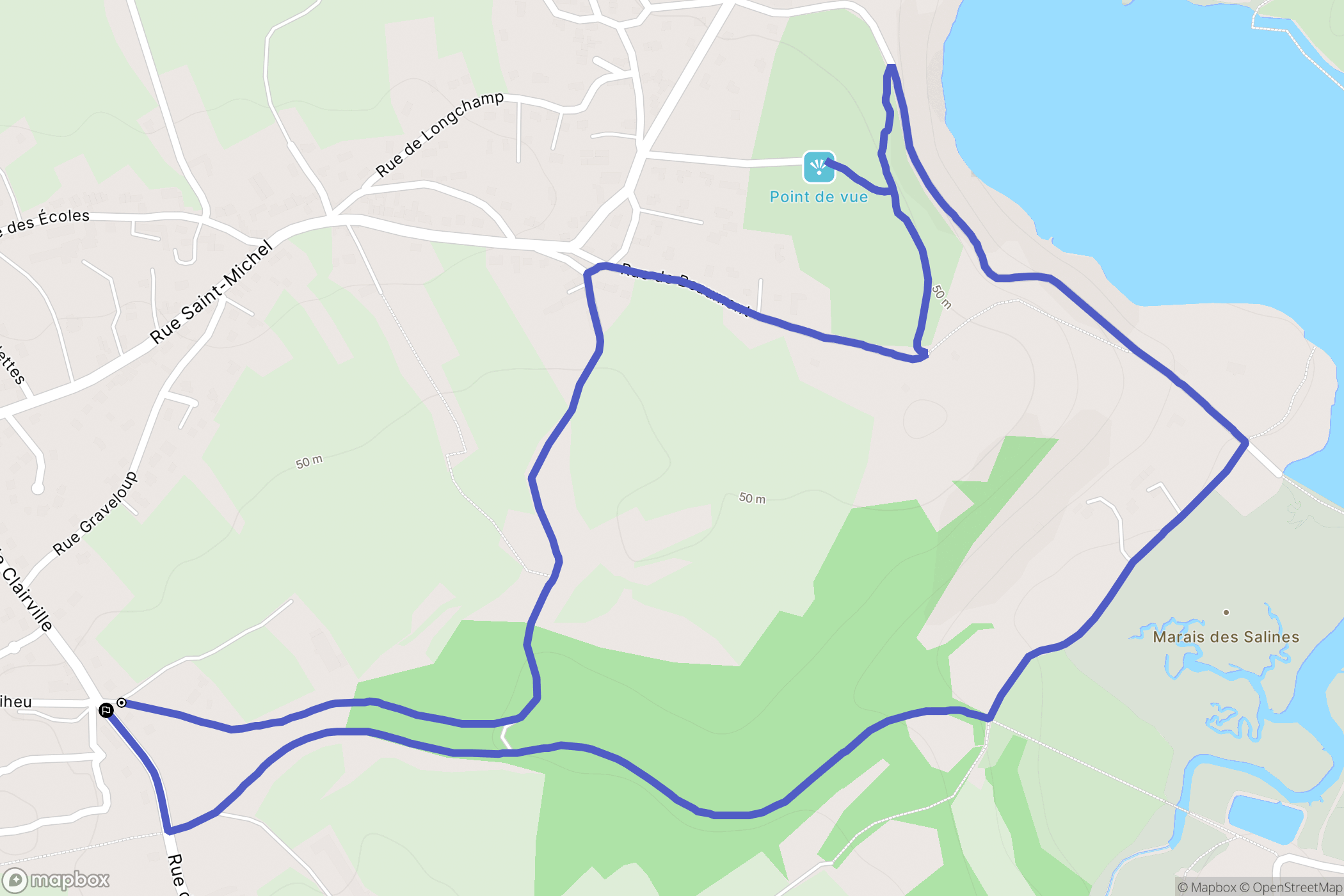 Erquy : carte du parcours de randonnée - France