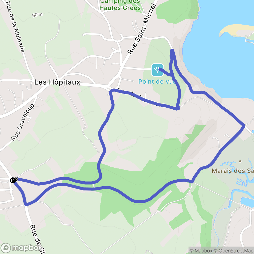 Erquy : carte du parcours de randonnée - France