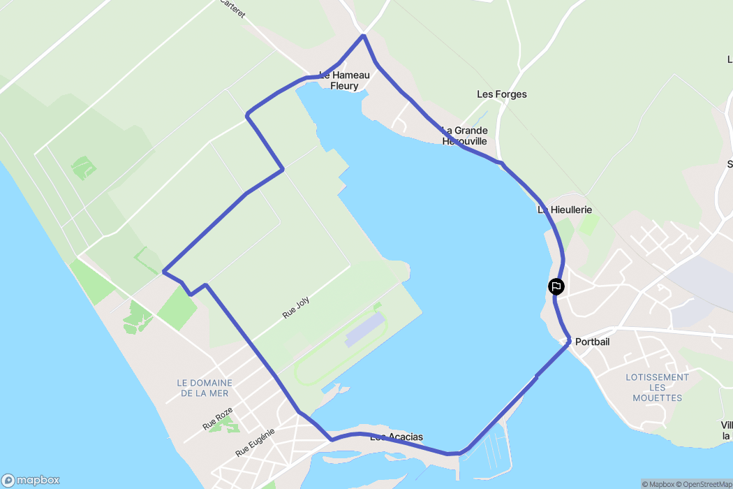 Port-Bail-sur-Mer : carte du parcours de randonnée - France