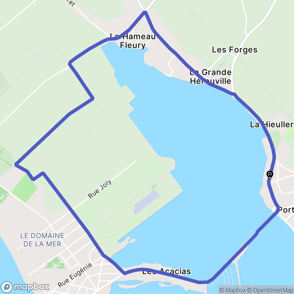 Port-Bail-sur-Mer : carte du parcours de randonnée - France