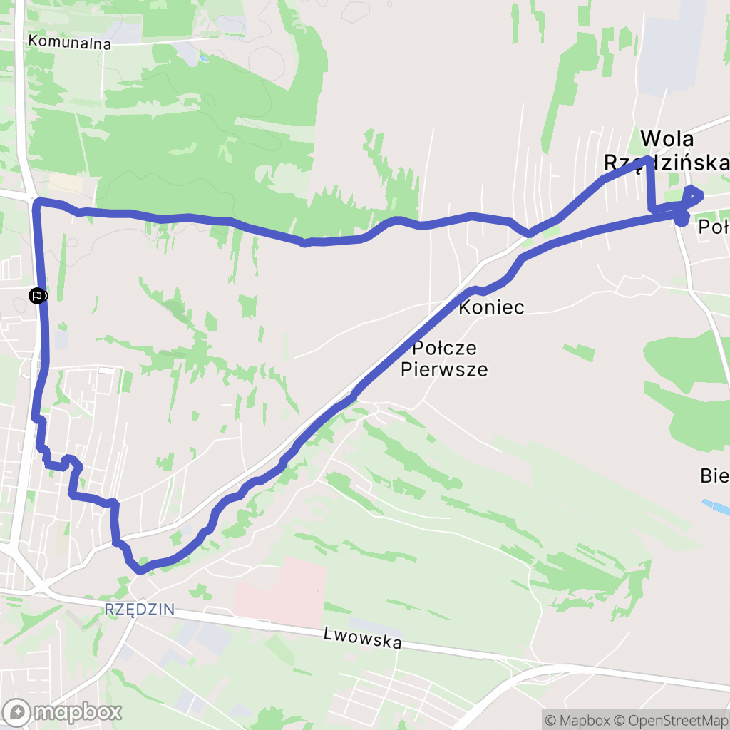 Tarnów: mapa trasy - Poland