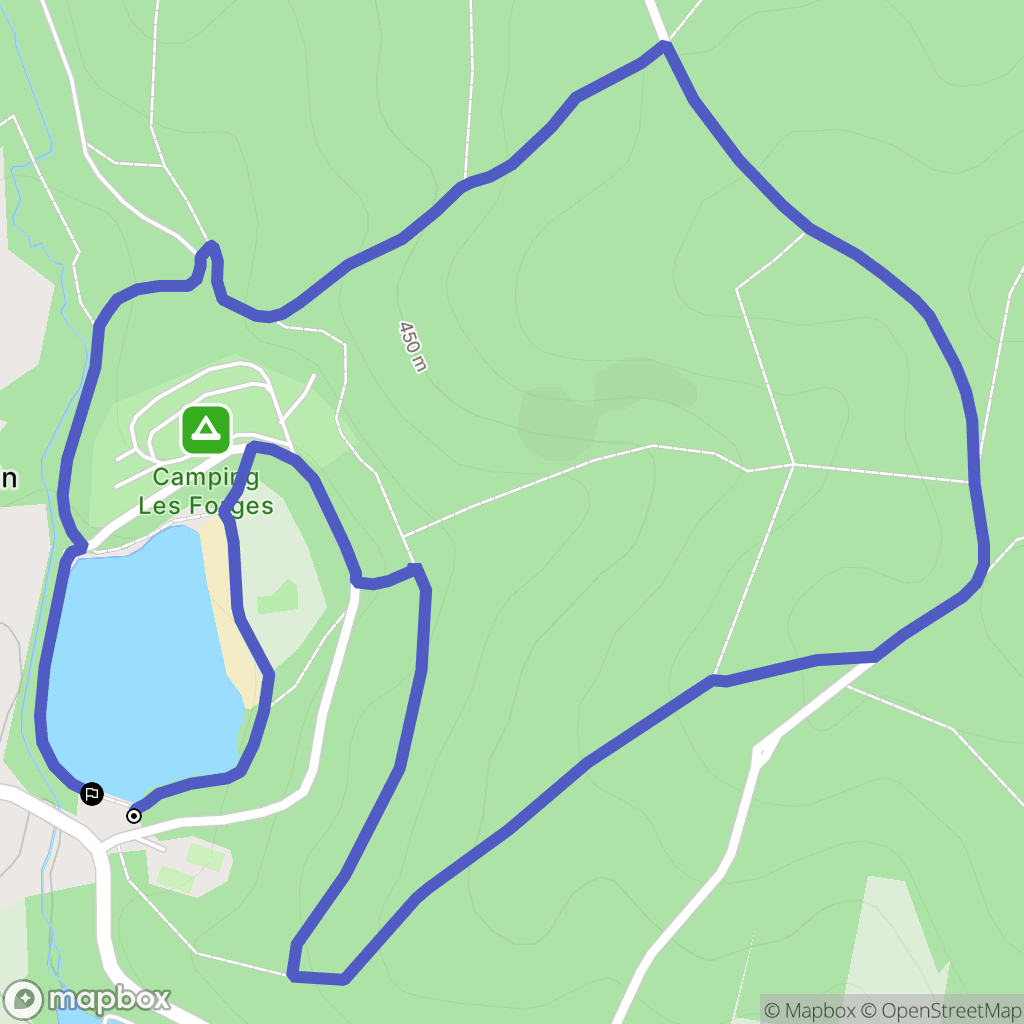 Lamongerie : carte du parcours de randonnée - France