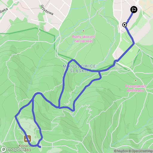 Bielsko-Biała: mapa trasy - Poland