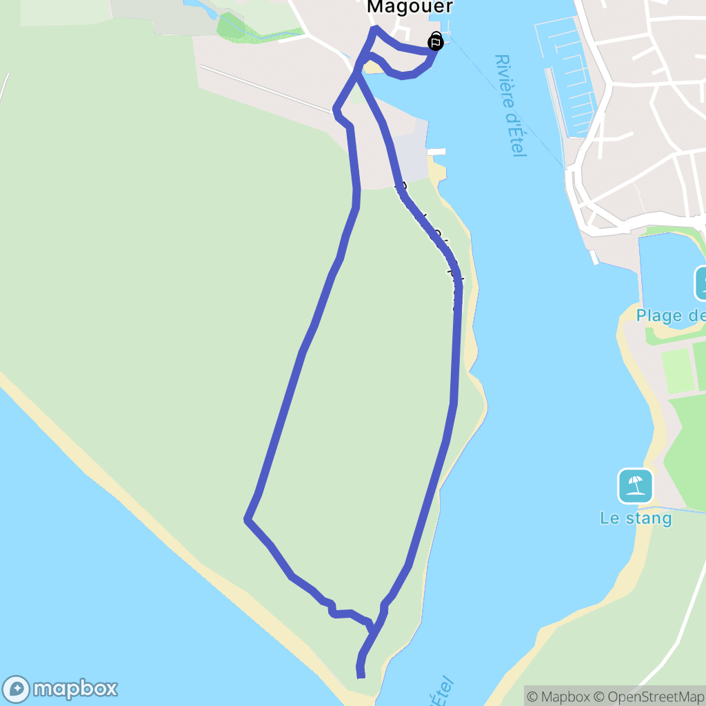 Plouhinec : carte du parcours de randonnée - France