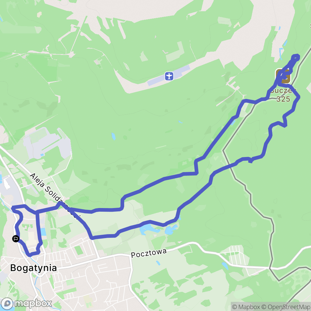 Bogatynia: mapa trasy - Poland