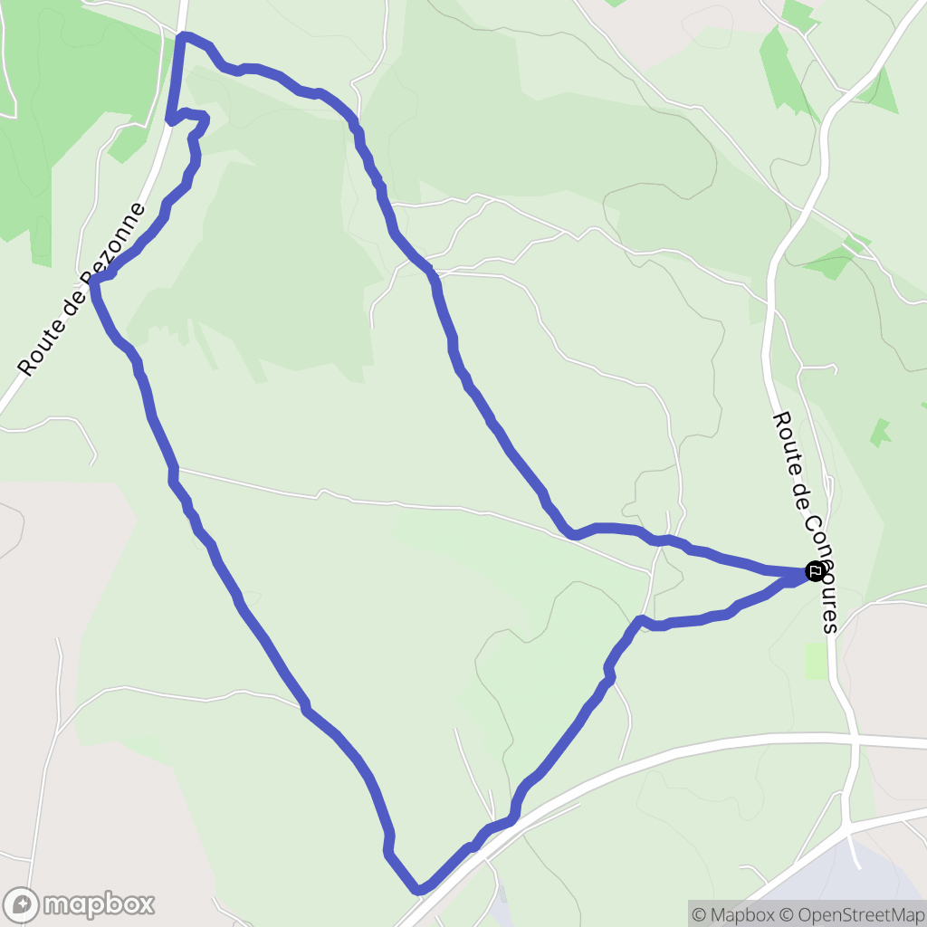 La Loubière : carte du parcours de randonnée - France