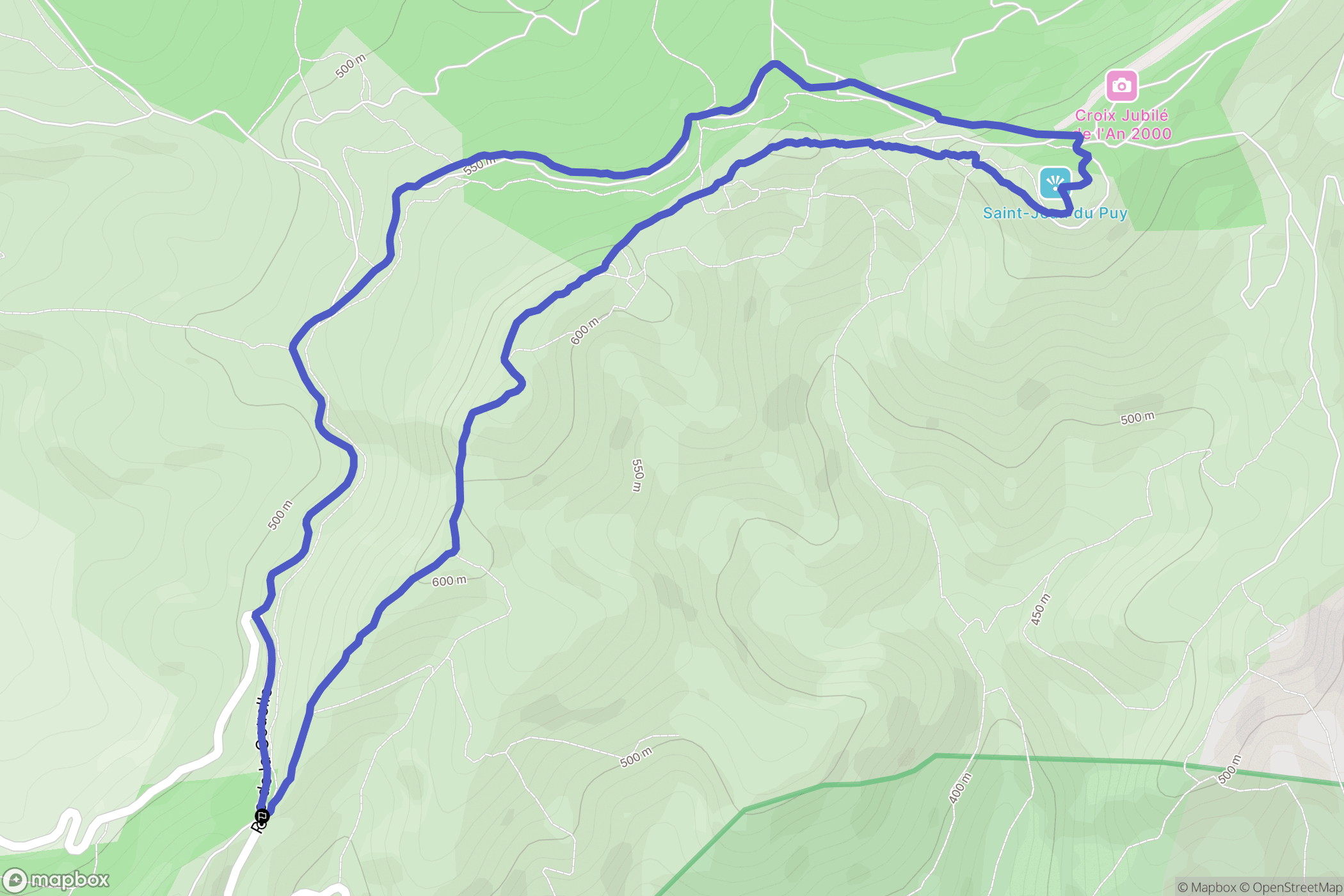 Trets : carte du parcours de randonnée - France
