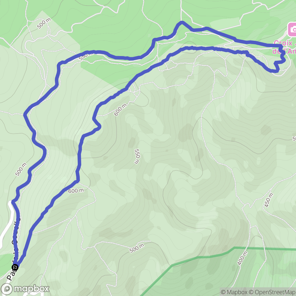 Trets : carte du parcours de randonnée - France