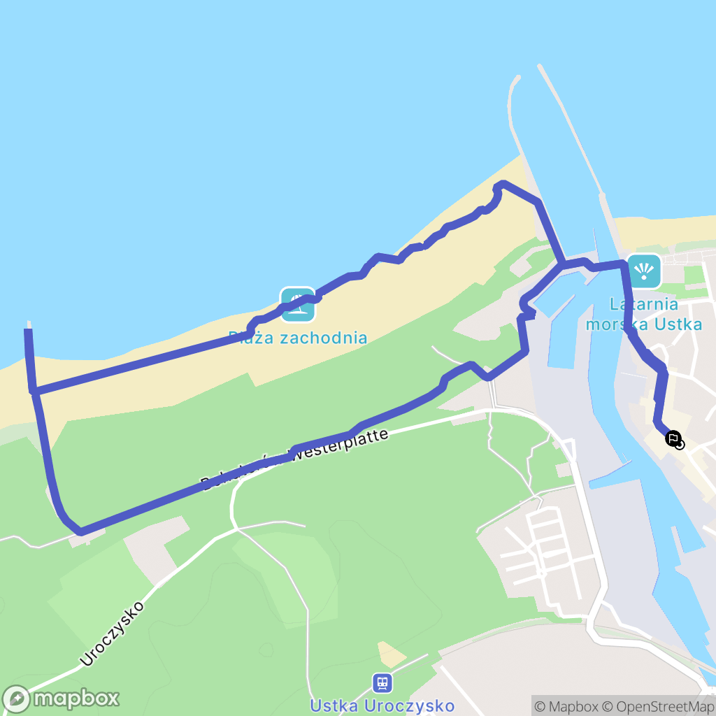 Ustka: mapa trasy - Poland
