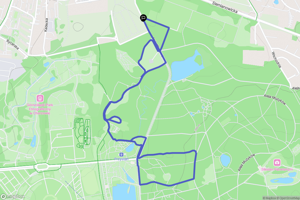 Chorzów: mapa trasy - Poland