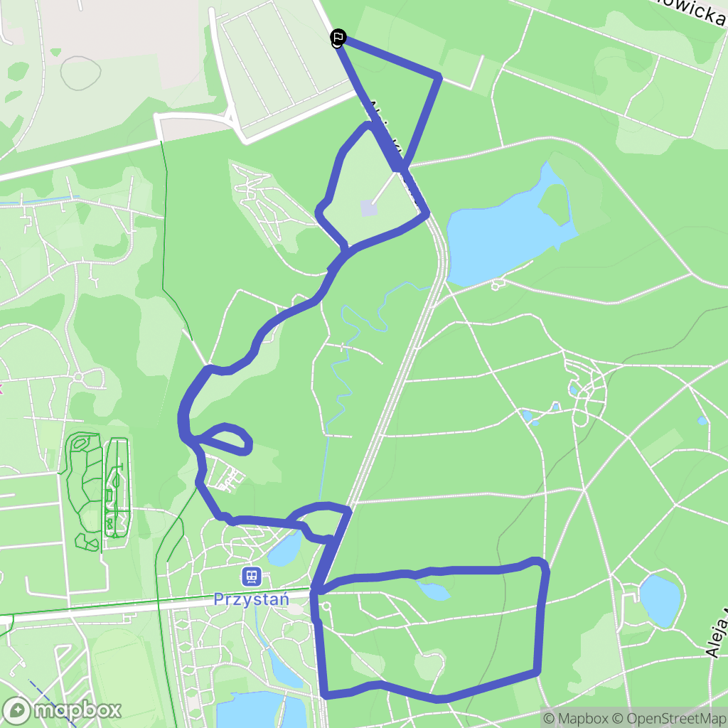 Chorzów: mapa trasy - Poland