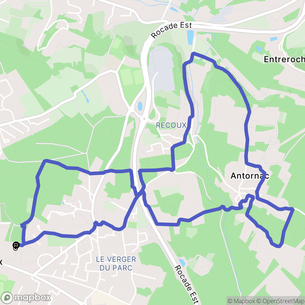 Soyaux : carte du parcours de randonnée - France