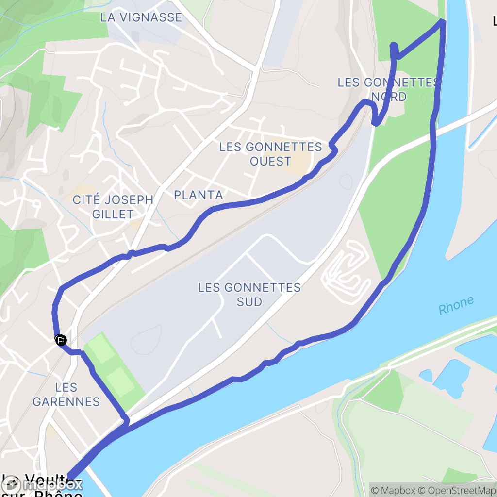 La Voulte-sur-Rhône : carte du parcours de randonnée - France