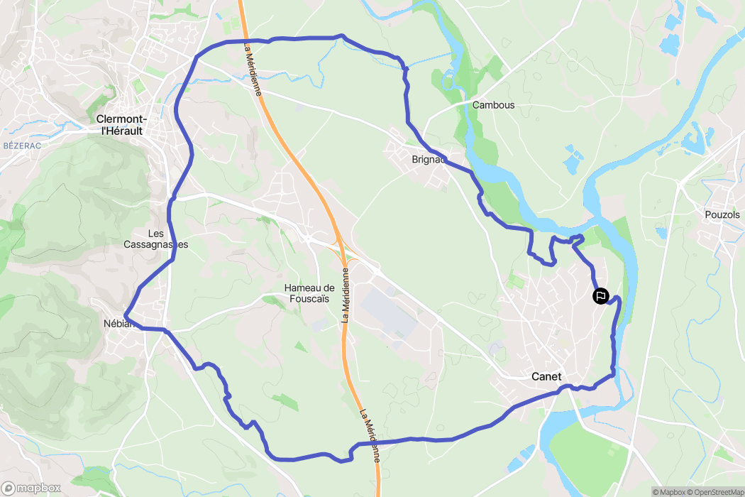 Canet : carte du parcours de randonnée - France