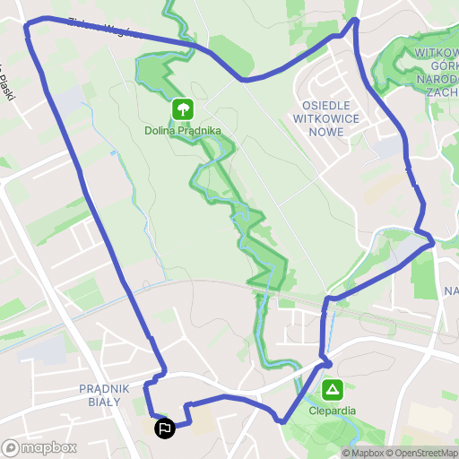 Kraków: mapa trasy - Poland