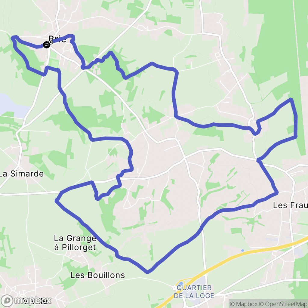 Brie : carte du parcours de randonnée - France
