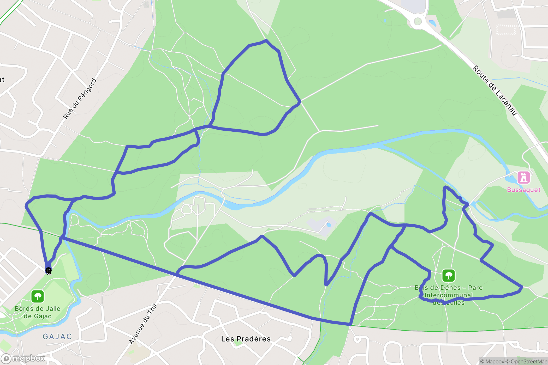 Saint-Médard-en-Jalles : carte du parcours de randonnée - France