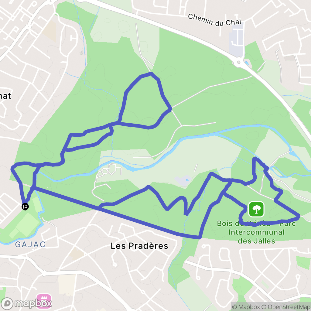 Saint-Médard-en-Jalles : carte du parcours de randonnée - France