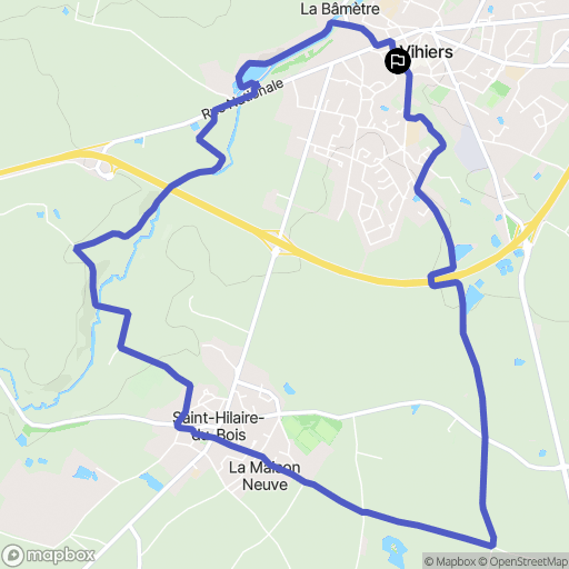 Lys-Haut-Layon : carte du parcours de randonnée - France
