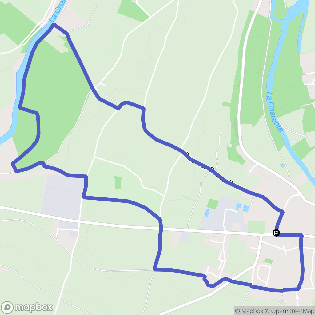 Mansle-les-Fontaines : carte du parcours de randonnée - France