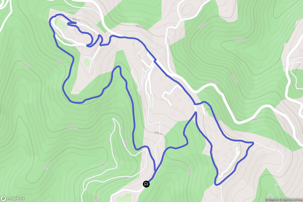 Tanneron : carte du parcours de randonnée - France