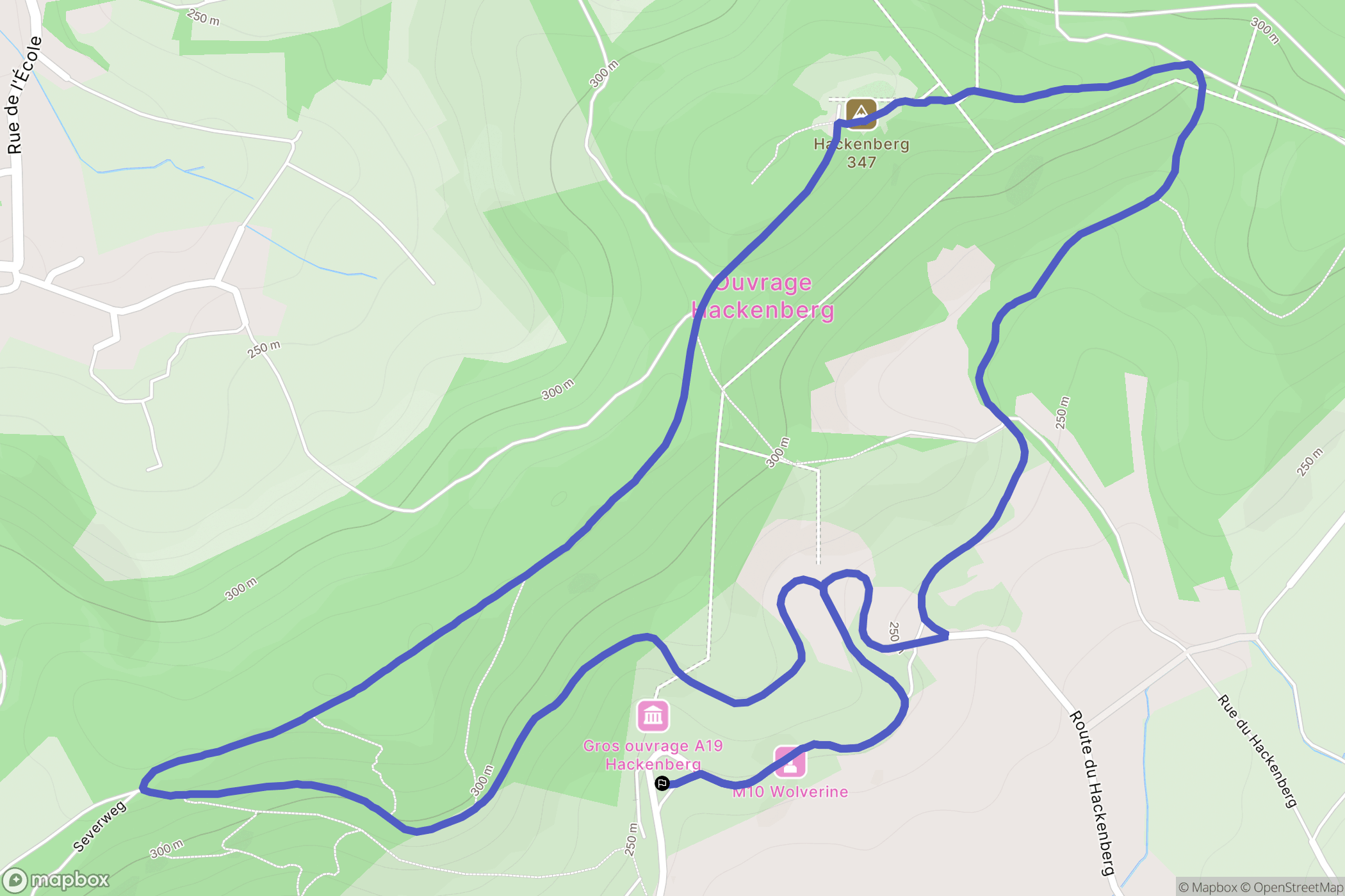 Veckring : carte du parcours de randonnée - France