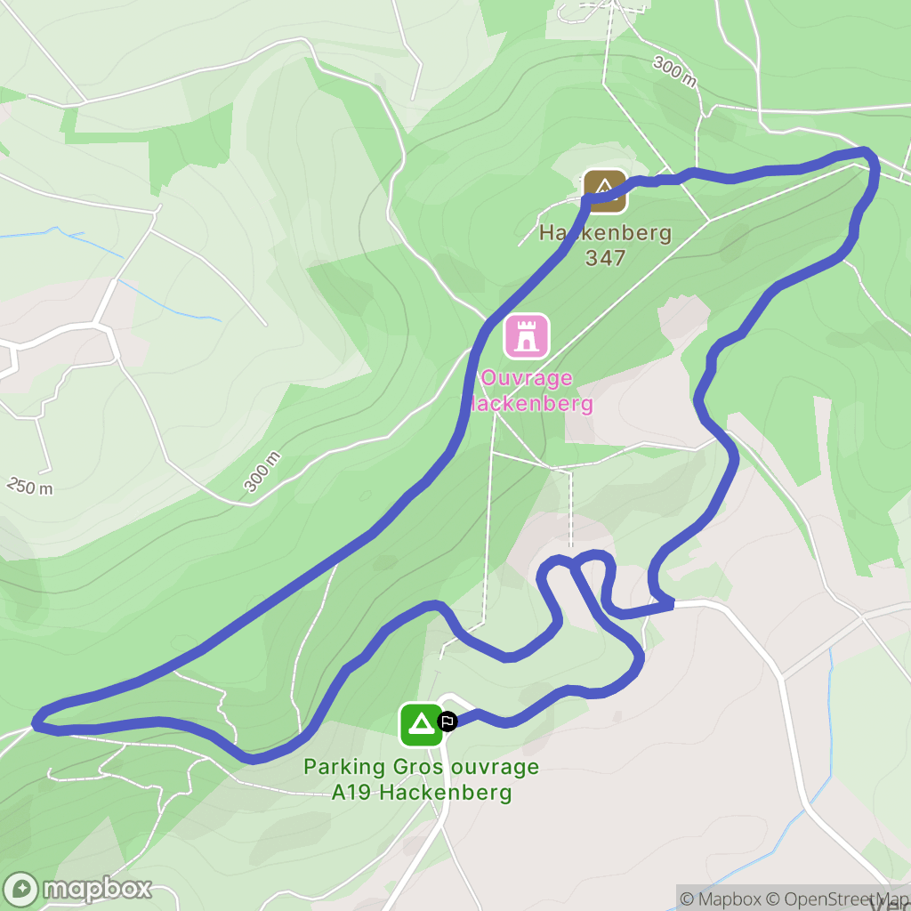 Veckring : carte du parcours de randonnée - France