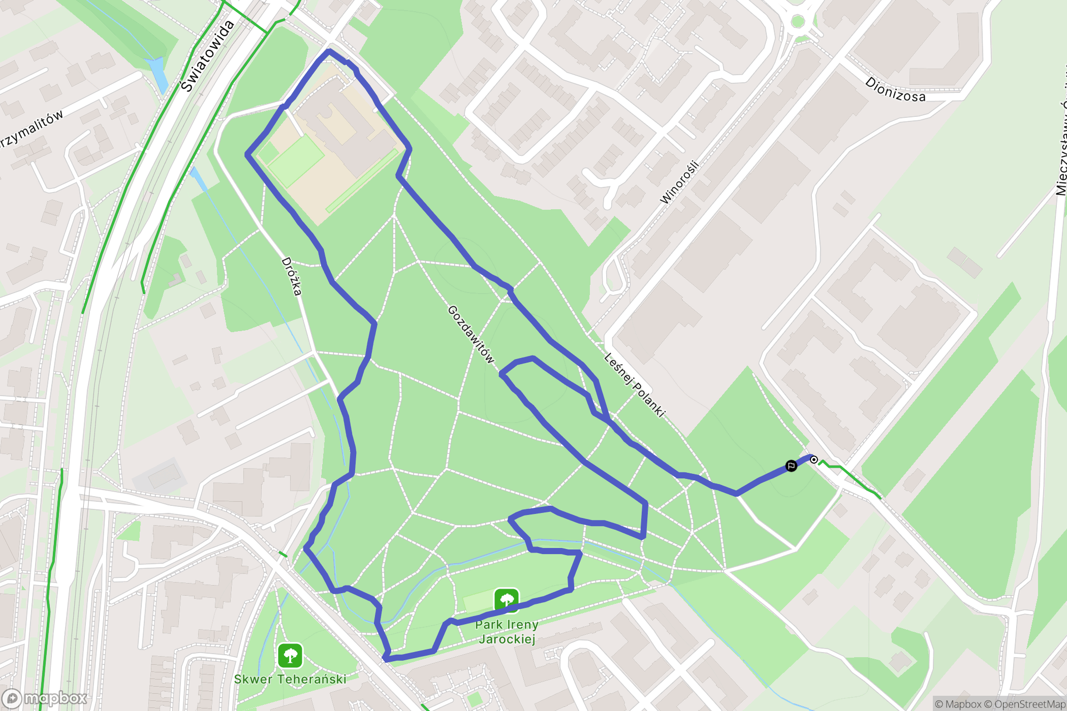 Warszawa: mapa trasy - Poland