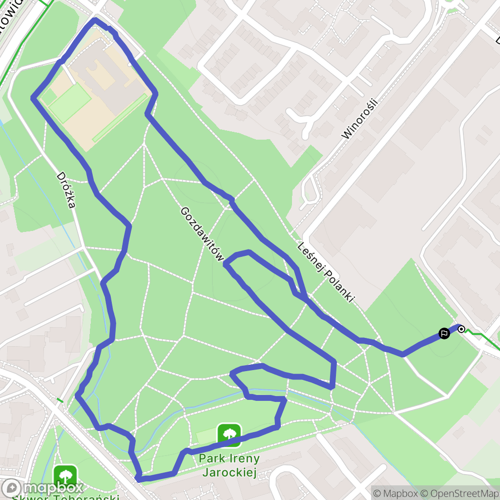 Warszawa: mapa trasy - Poland