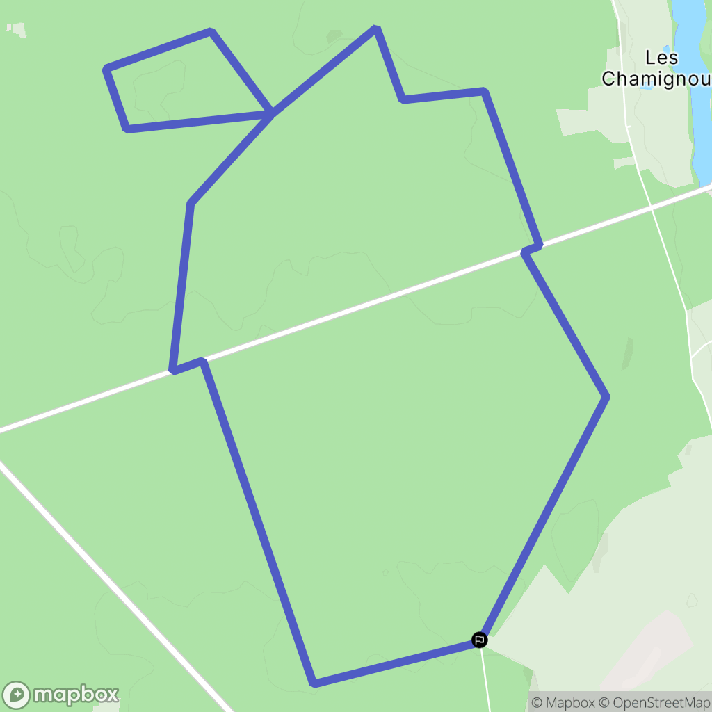 Cérilly : carte du parcours de randonnée - France