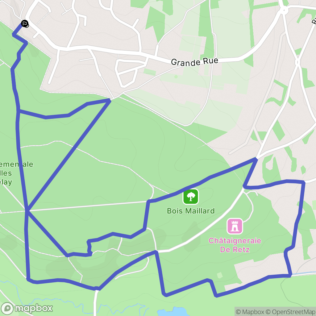 Aigremont : carte du parcours de randonnée - France