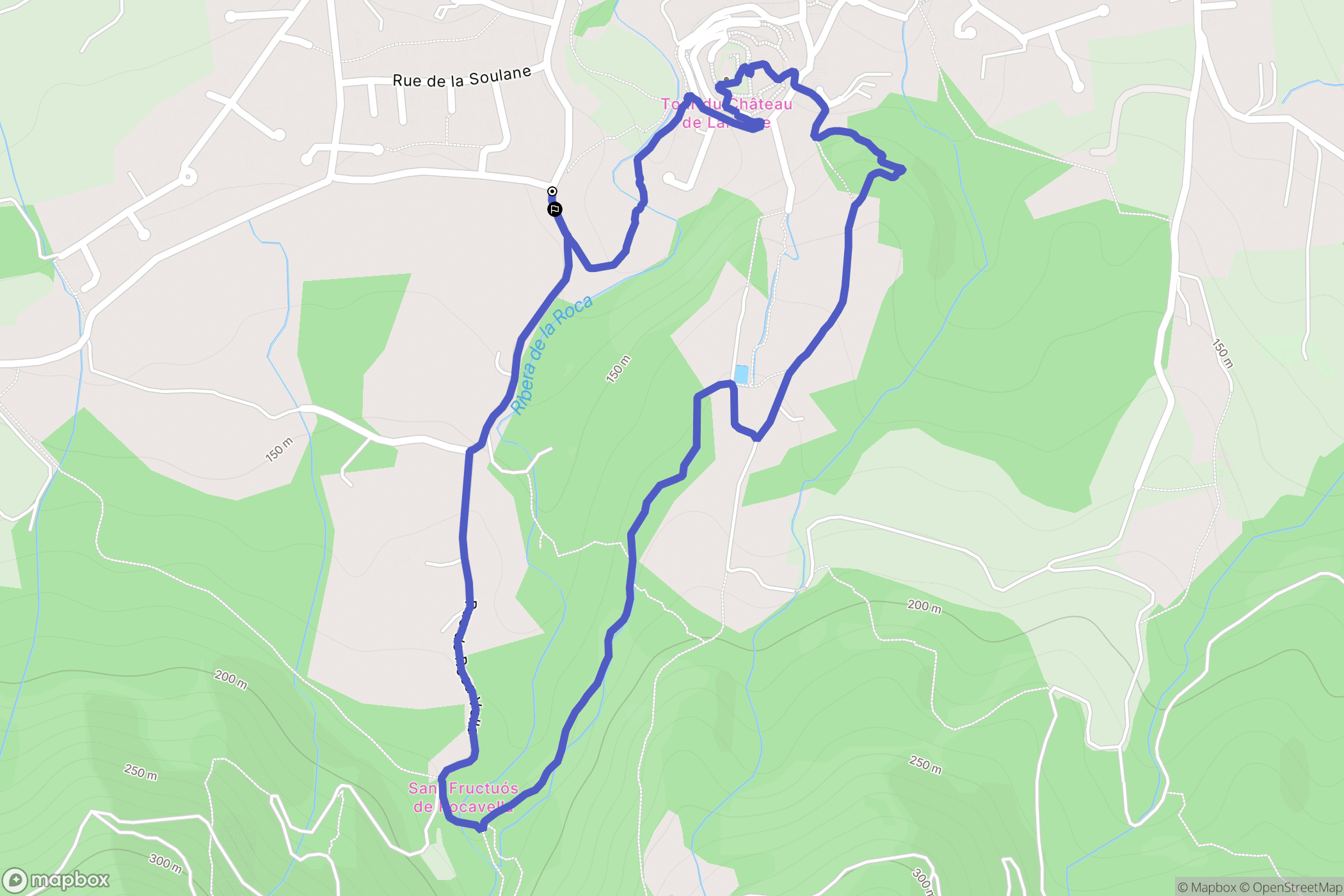 Laroque-des-Albères : carte du parcours de randonnée - France