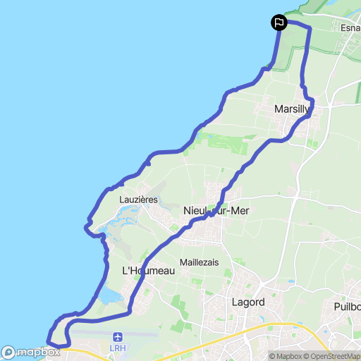 Esnandes : carte du parcours de randonnée - France