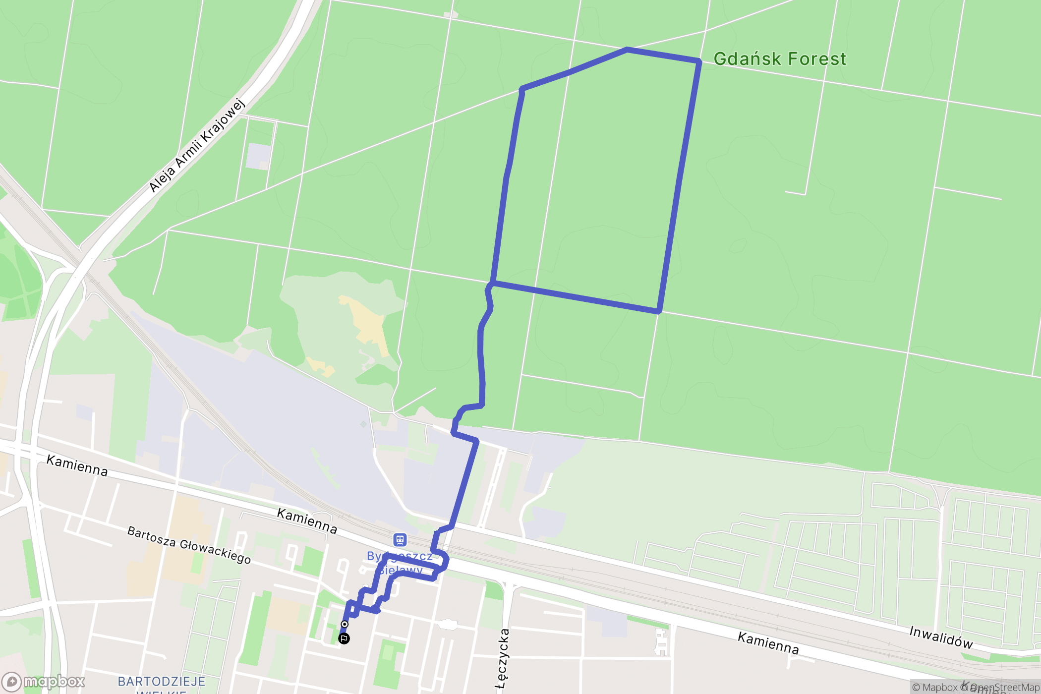 Bydgoszcz: mapa trasy - Poland