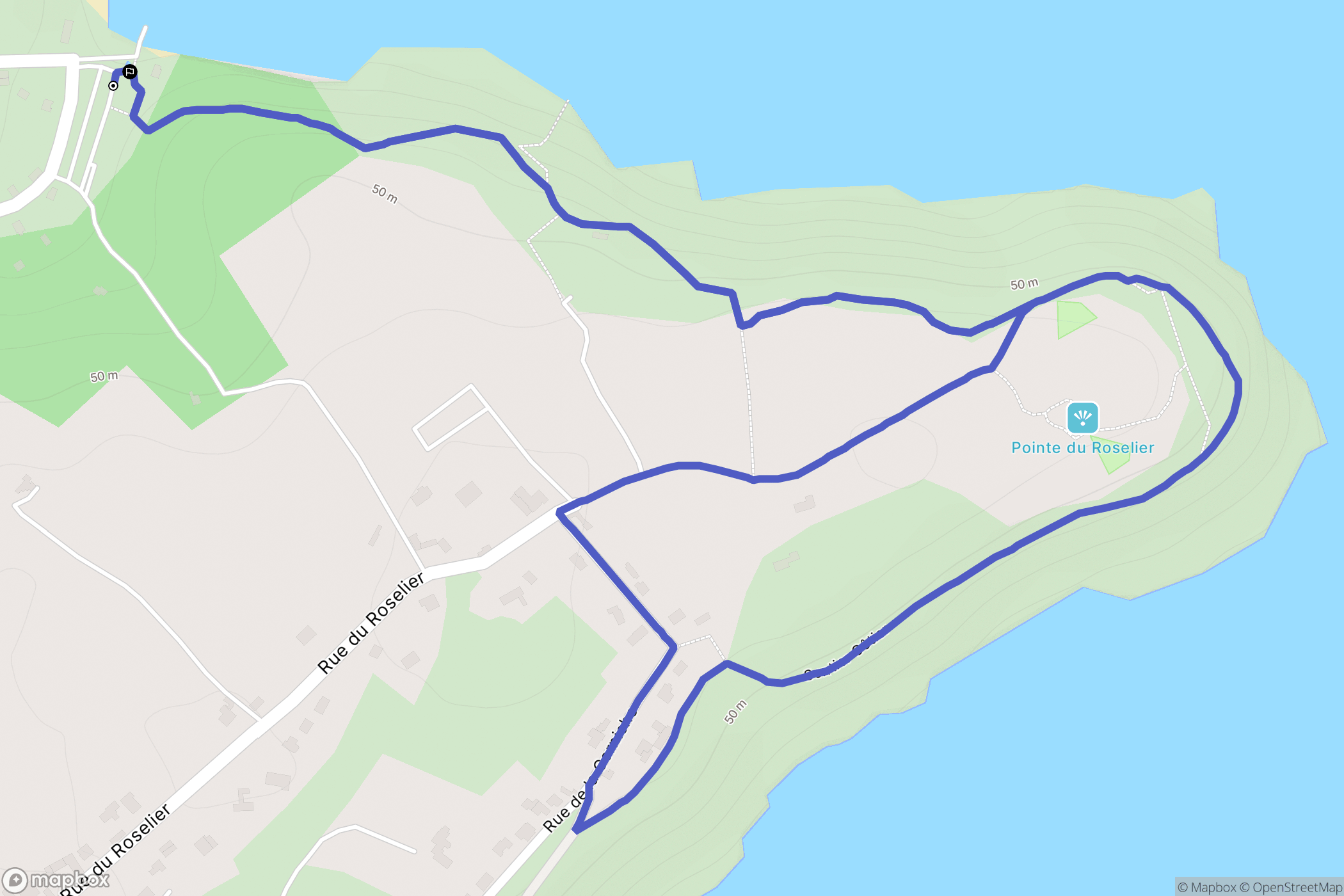 Plérin : carte du parcours de randonnée - France