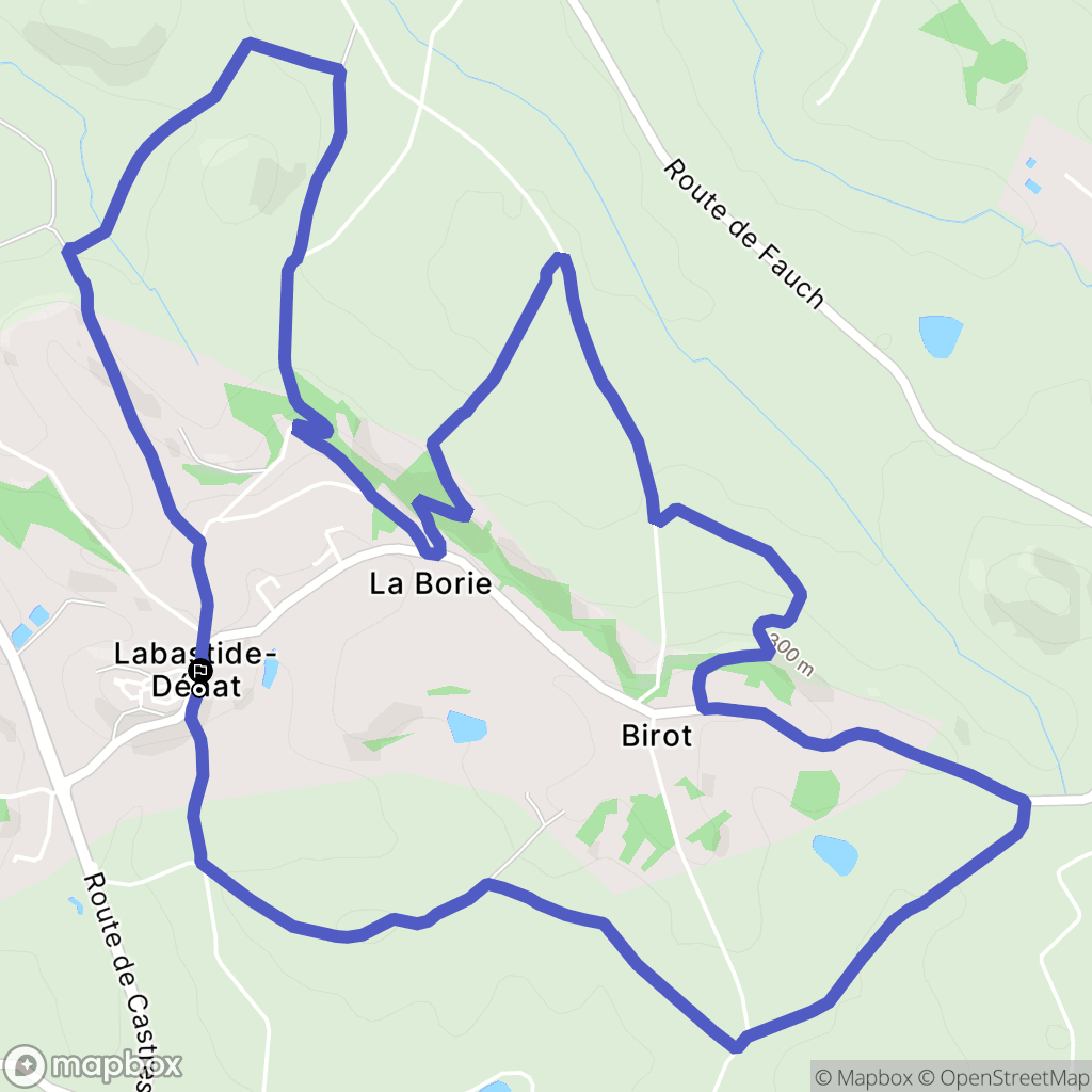 Puygouzon : carte du parcours de randonnée - France
