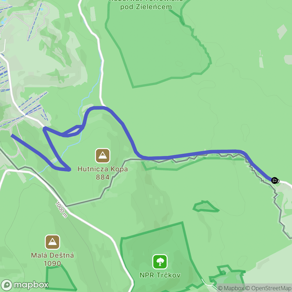 Szczytna: mapa trasy - Poland