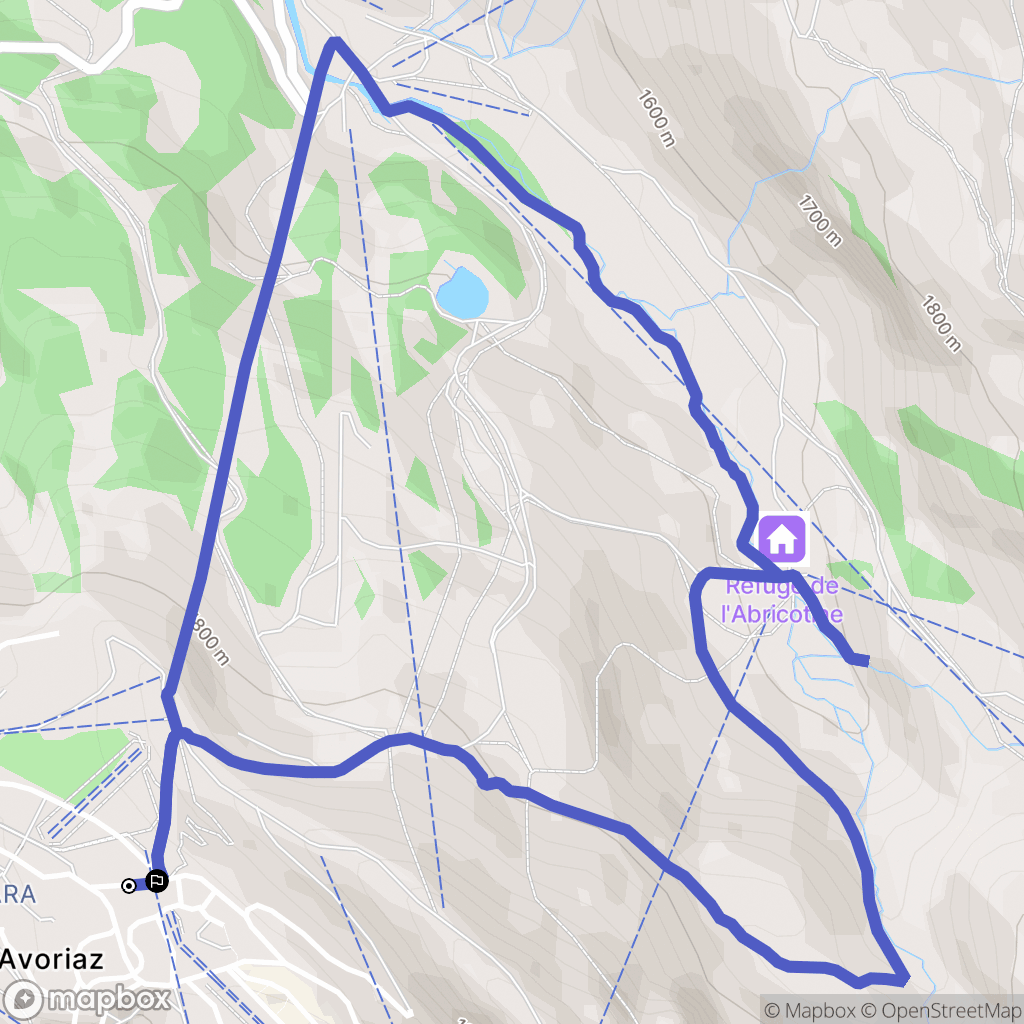 Morzine : carte du parcours de randonnée - France