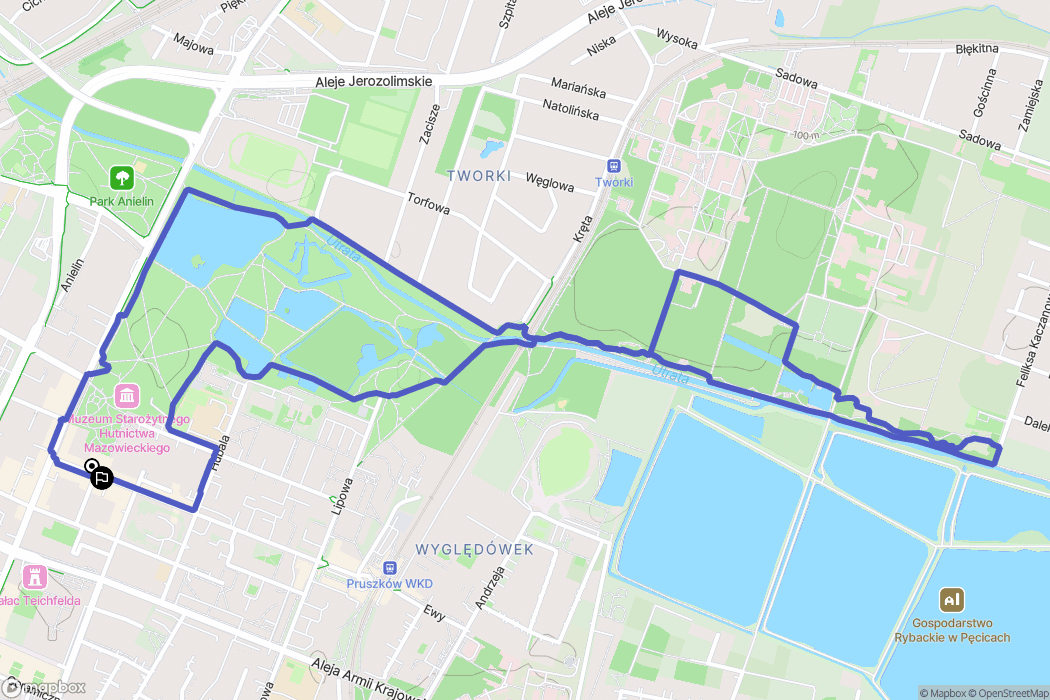 Pruszków: mapa trasy - Poland