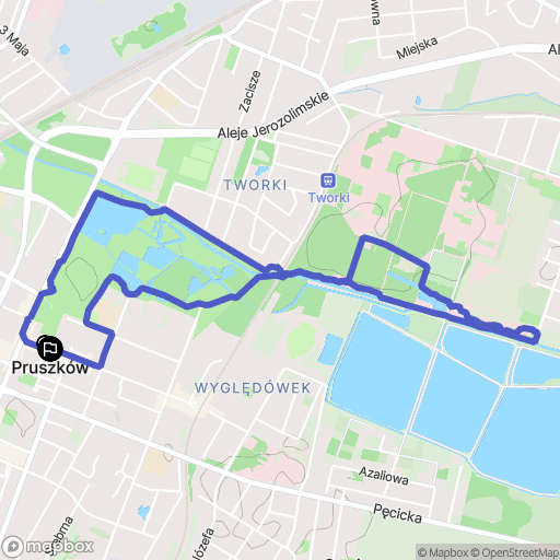 Pruszków: mapa trasy - Poland