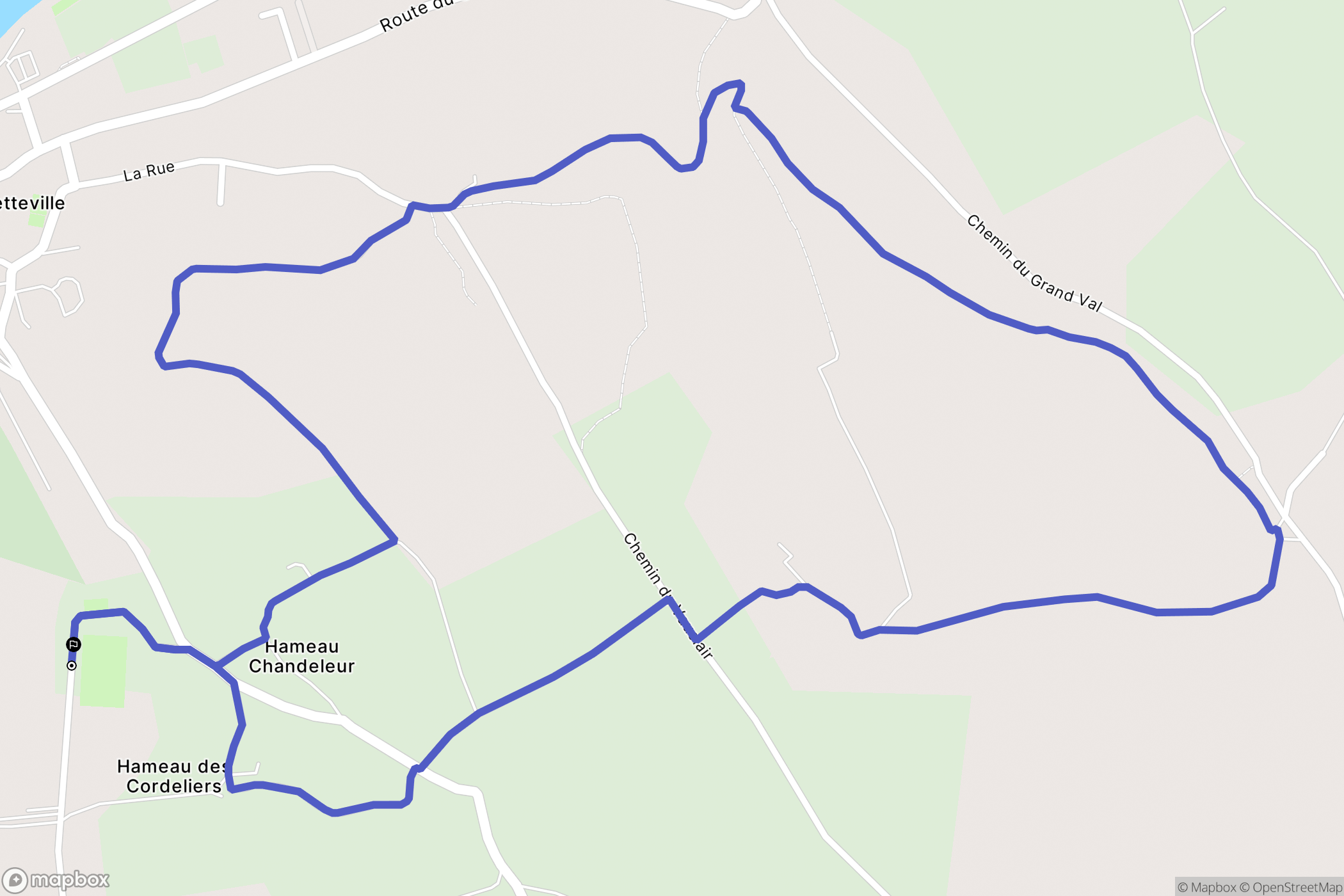 Bretteville : carte du parcours de randonnée - France