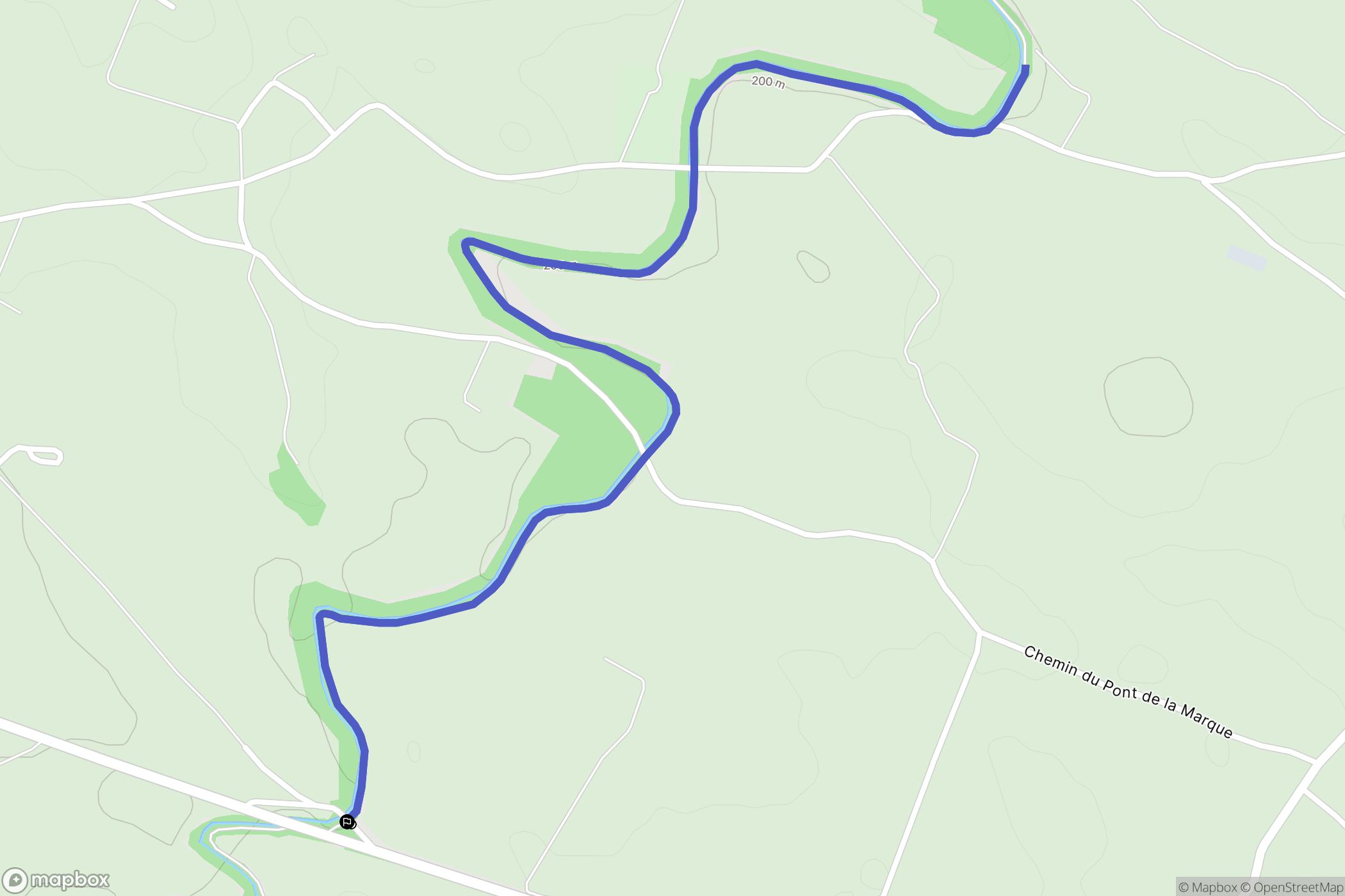 Montferrand : carte du parcours de randonnée - France