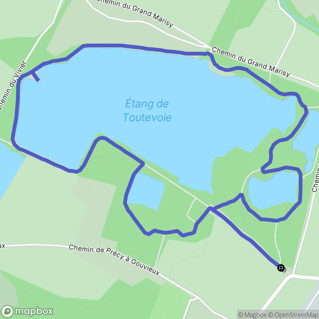 Gouvieux : carte du parcours de randonnée - France