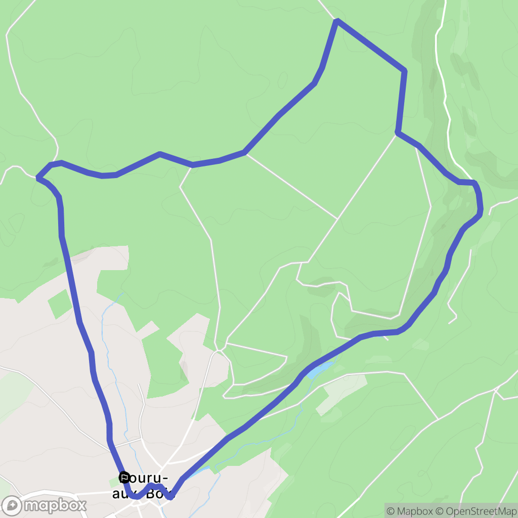 Pouru-aux-Bois : carte du parcours de randonnée - France