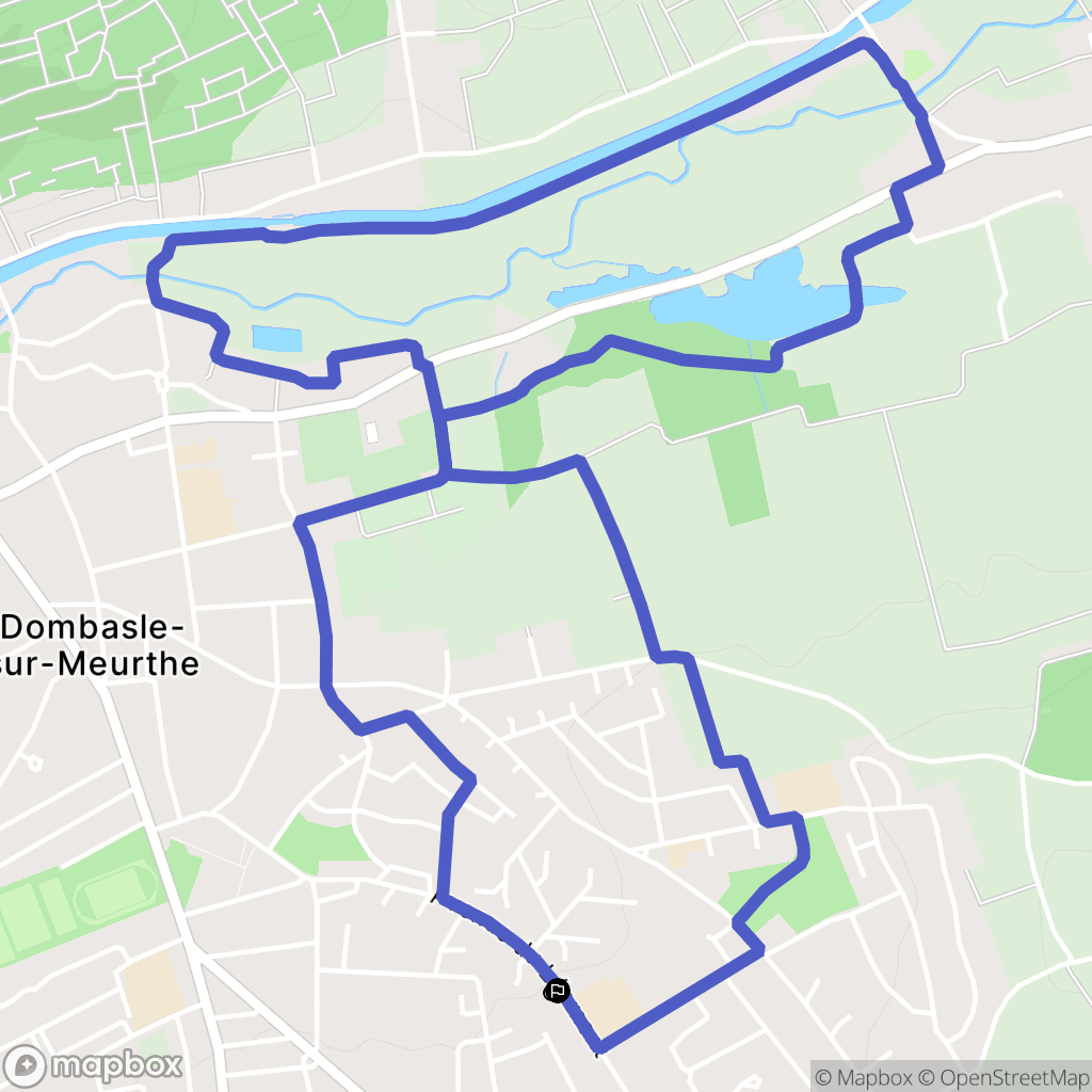 Dombasle-sur-Meurthe : carte du parcours de randonnée - France