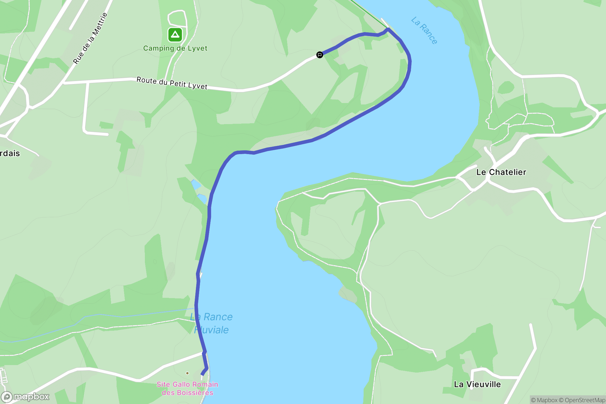 Saint-Samson-sur-Rance : carte du parcours de randonnée - France