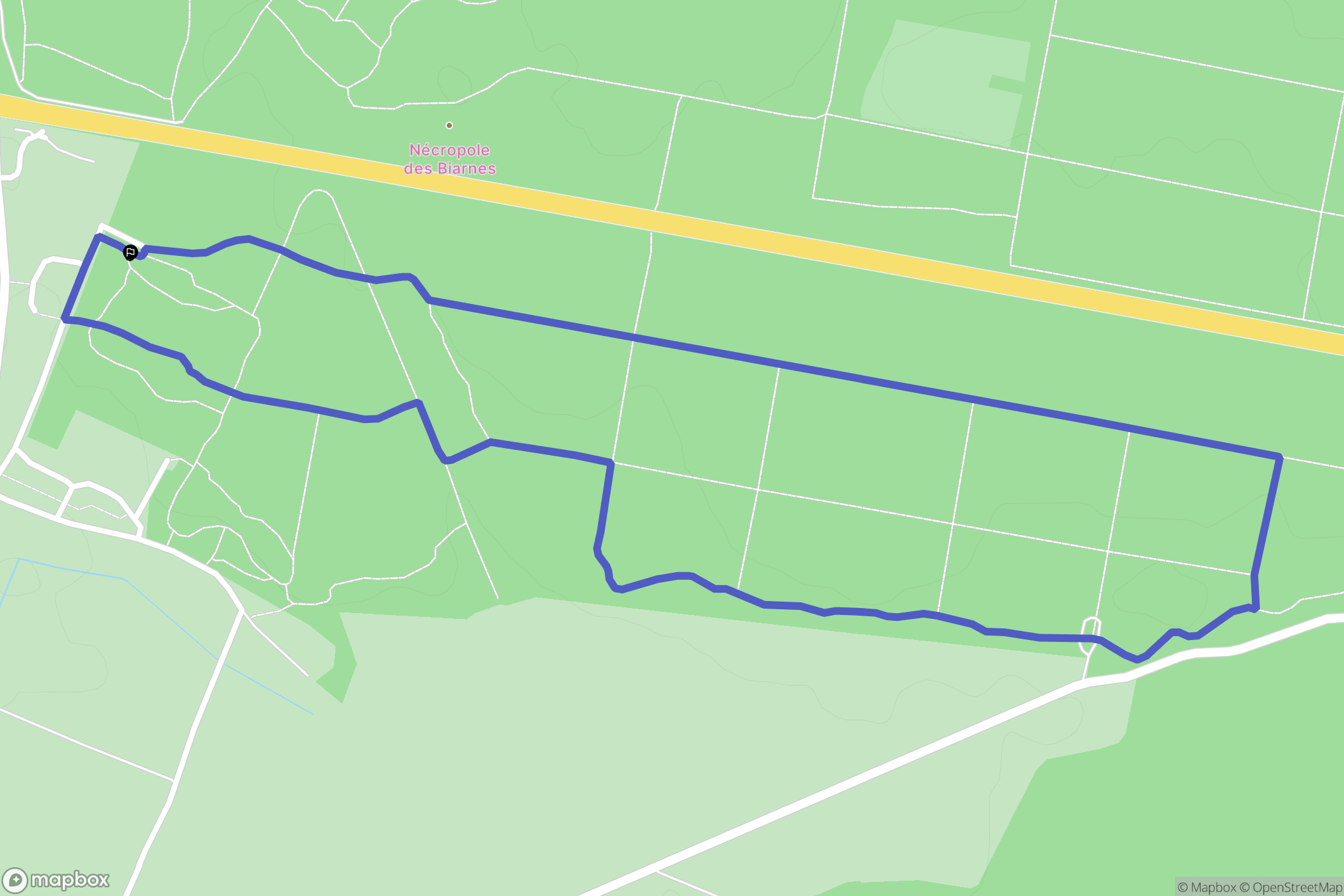 Benon : carte du parcours de randonnée - France